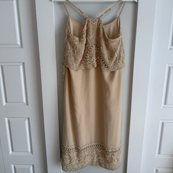 River Island beige beaded dress - Picture 2 of 2